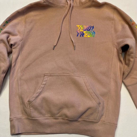 Teddy‎ Fresh Streetwear Pink Rainbow YouTube Merch Hoodie Sweatshirt Size M - Picture 3 of 9